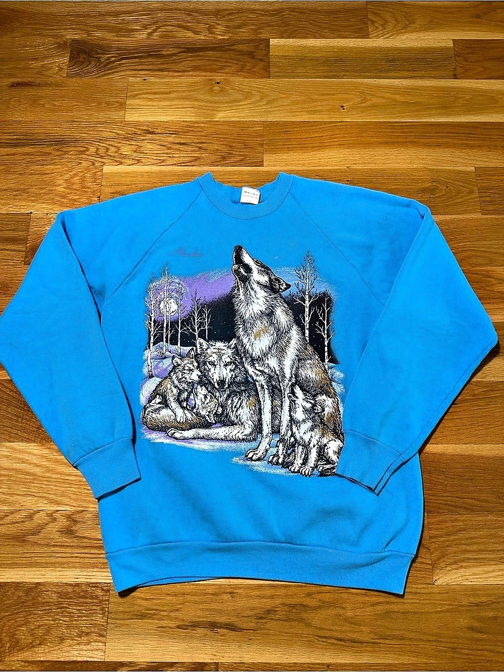 Vintage 90's Fruit of the Loom Wolf Crewneck Sweatshirt
Size: Large